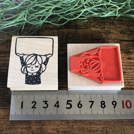 【こうめちゃんのメッセージ枠】便利はんこ40x48mm_R279