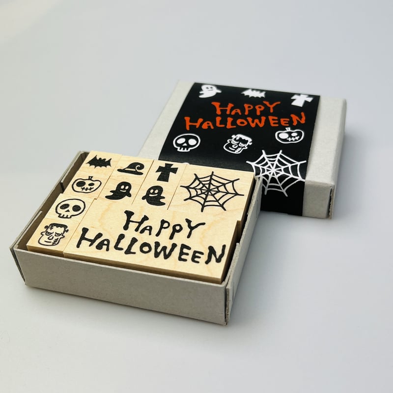 ハロウィンはんこセット＊ラバースタンプ10個セット＊RS032_y