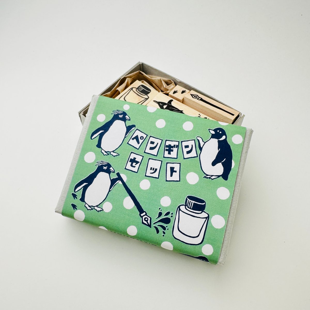 ペンギンはんこセット＊ラバースタンプ＊RS045_y | RiraRira