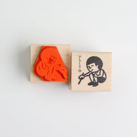 【まもるくんのイジイジ】デザインはんこ20x20mm_R801