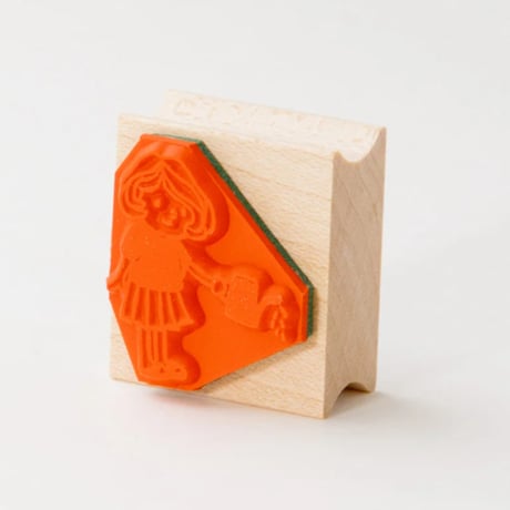 【マロンちゃんの水やり】デザインはんこ26x30mm_R976