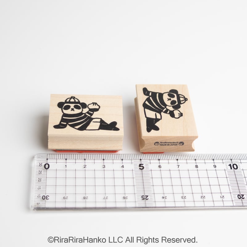 中華街パンダくん＊30mmx40mm＊ラバースタンプ＊R1117 | RiraRira