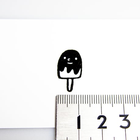 【マロンちゃんの棒アイス】デザインはんこ20x26mm_R929
