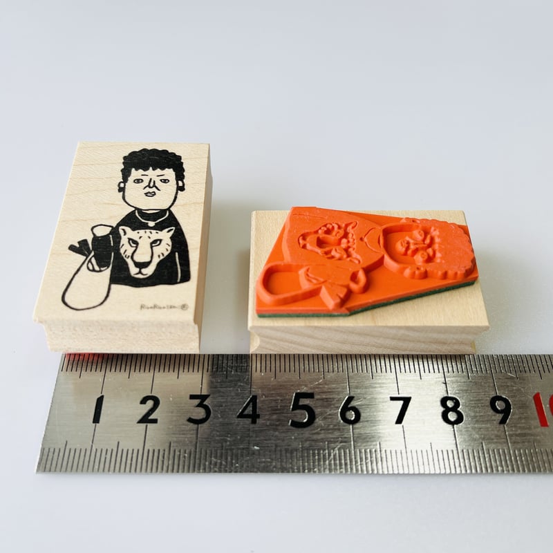 大阪のおばちゃん関さん＊30mmx48mm＊ラバースタンプ＊R561