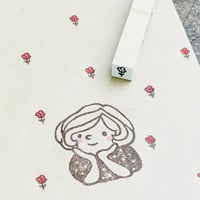 【お花10mm角】絵文字はんこ10x10mm_R977