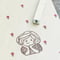【お花10mm角】絵文字はんこ10x10mm_R977