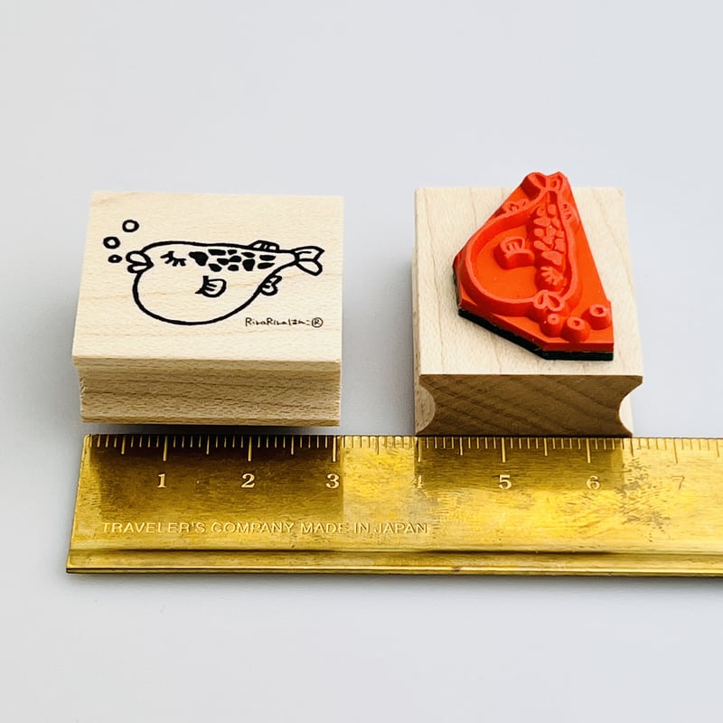 【192】ラバースタンプ  ノームのクグロフ パン屋さん もぐもぐ関さん＊26mmx30mm＊ラバースタンプ＊R684 | RiraRira