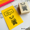 【パンダちゃんのお座り】デザインはんこ30x40mm_R539
