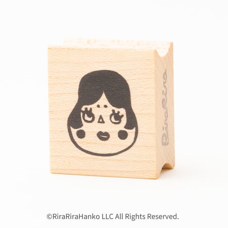 【おかめちゃん】デザインはんこ26x30mm_R073