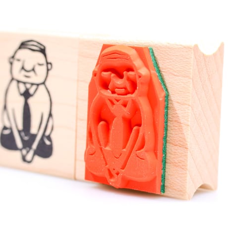 【岩井係長の三つ指】デザインはんこ26x30mm_R090
