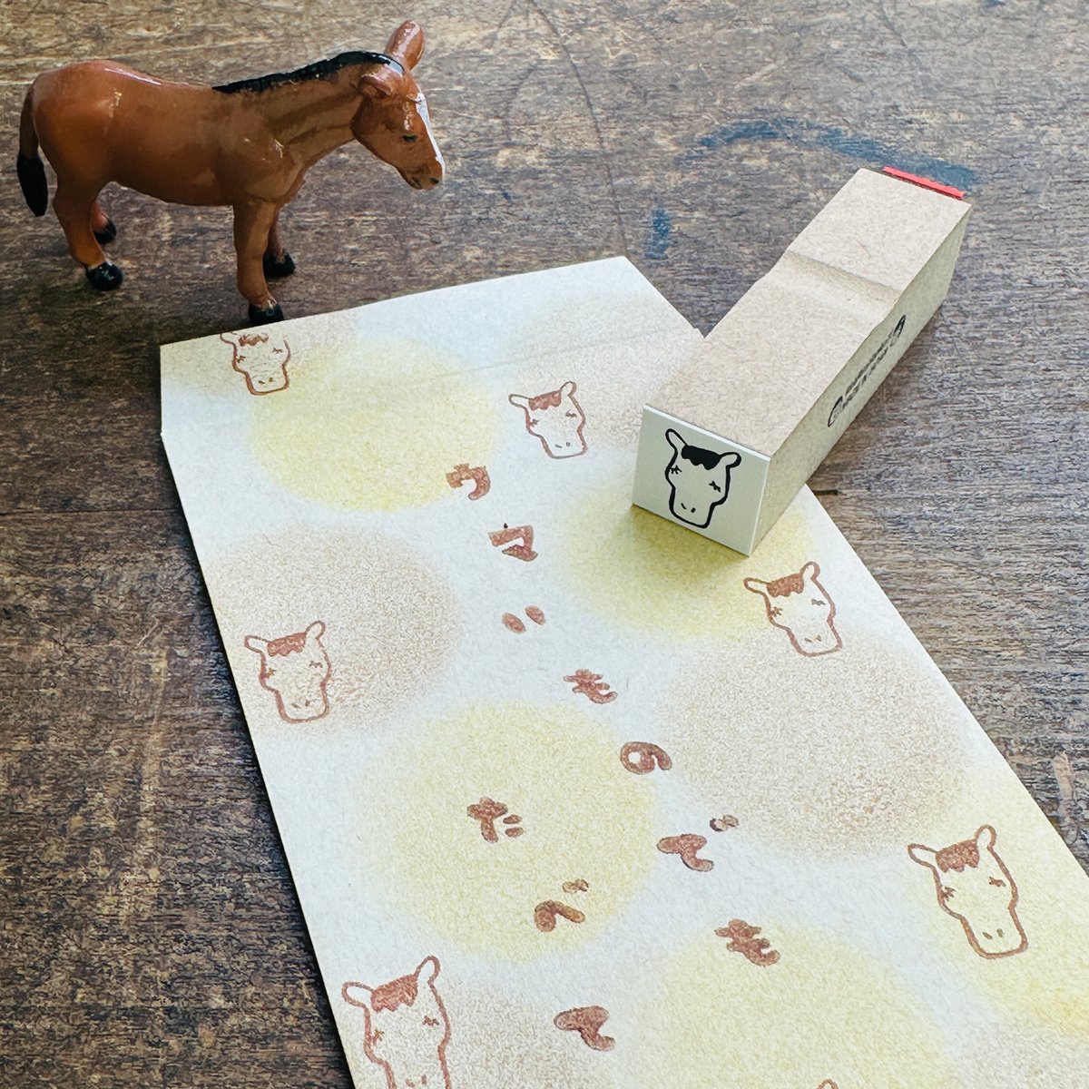 【21】ラバースタンプ  馬蹄からこんにちは～ 21】ラバースタンプ 馬蹄からこんにちは～ 雑貨・ステーショナリー