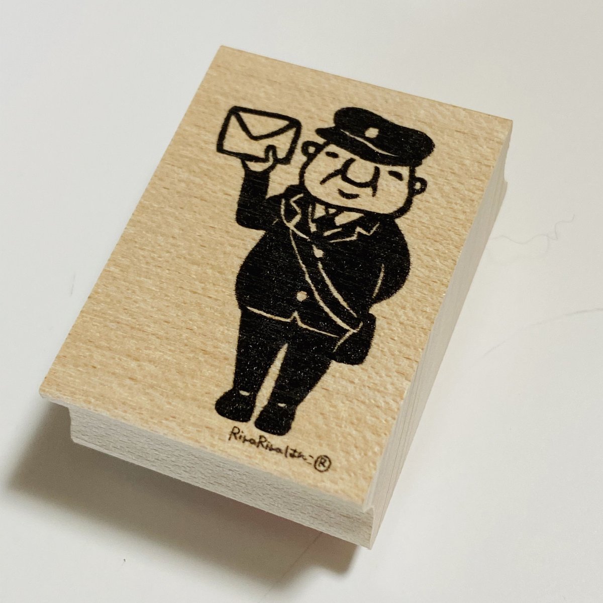 740】ラバースタンプ 郵便配達員とブラウニー