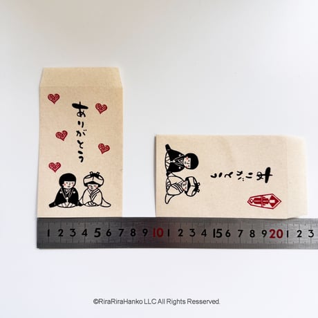 ありがとう【まもるとみよこの結婚式】☆ポチ袋5枚セット＊P90