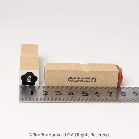 【椿の花15mm角】デザインはんこ15x15mm_R1103