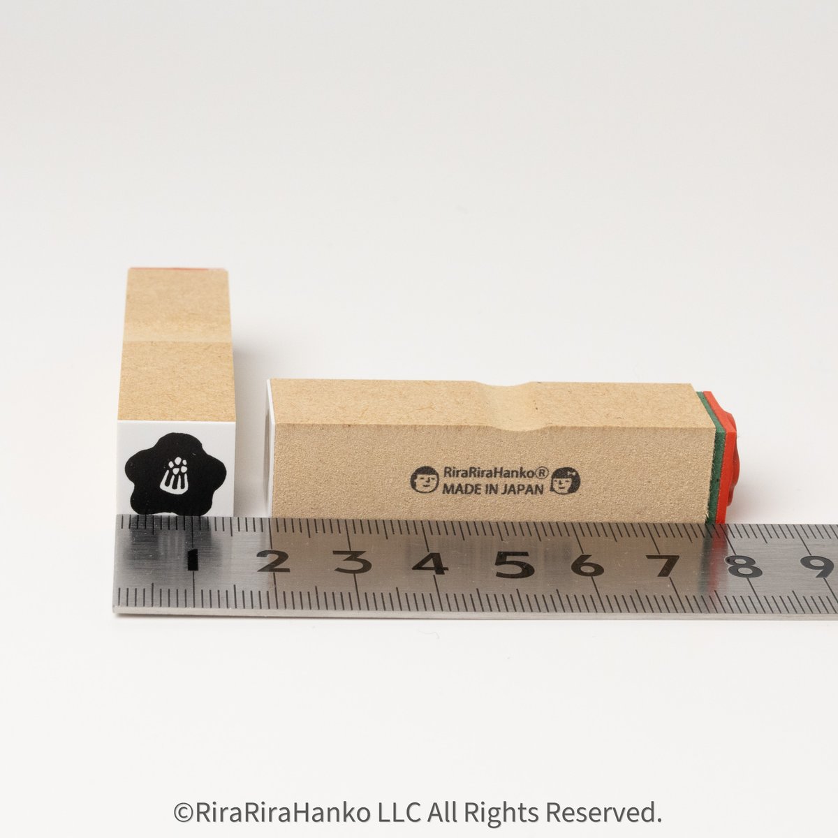 椿の花15mm角】デザインはんこ15x15mm_R1103 | RiraRiraはんこストア