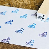 【スケート靴10mm角】絵文字はんこ10x10mm_R678