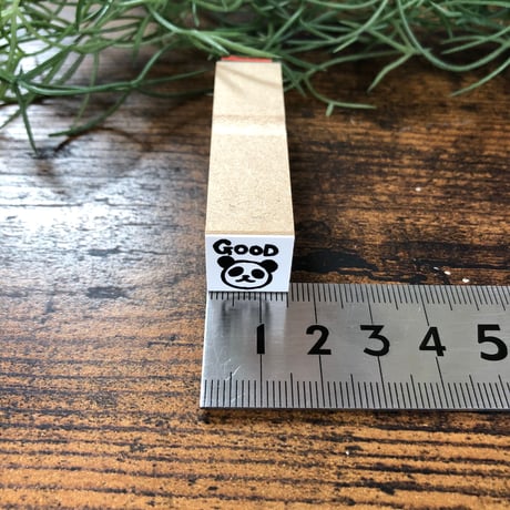 【パンダのGOOD15mm角】便利はんこ15x15mm_R011