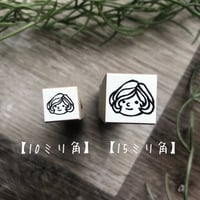 【マロンちゃんの顔だけ10mm角】絵文字はんこ10x10mm_R364