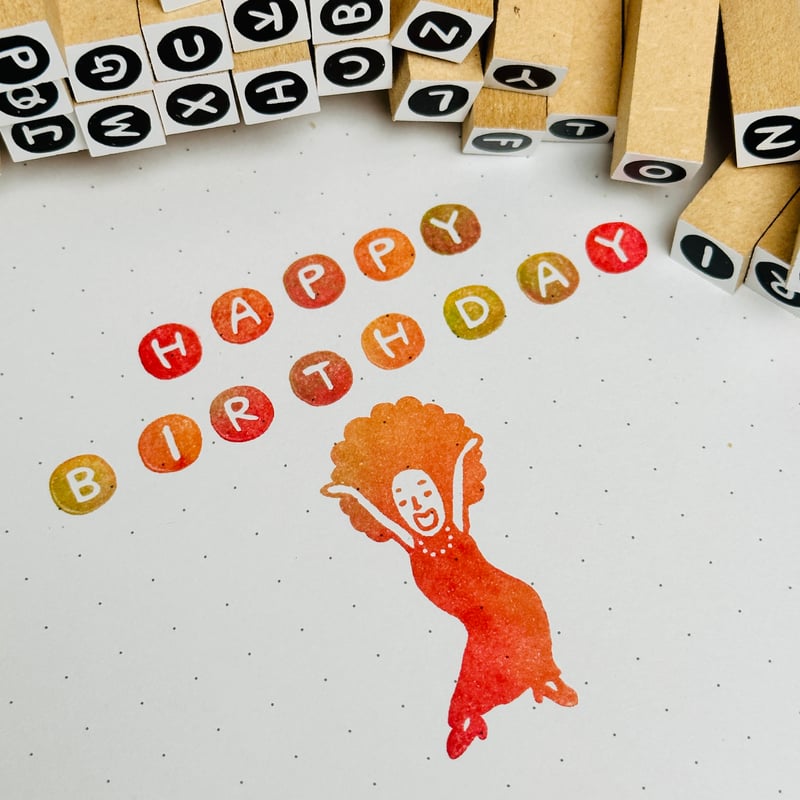 アルファベット】10mm角(印面8mm)＊ラバースタンプ | RiraRiraはんこストア