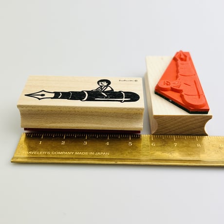 【まもるくんの万年筆】デザインはんこ26x55mm_R662