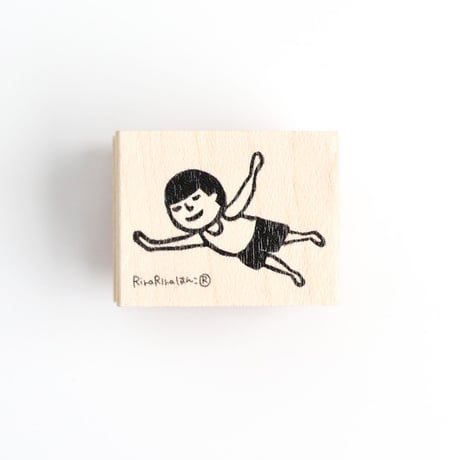 【まもるくんのはばたき】デザインはんこ20x26mm_R805