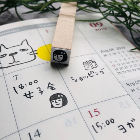 【みよこちゃんの顔だけ】デザインはんこ
