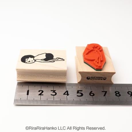 【まもるくんのくたびれ】デザインはんこ30x40mm_R1064