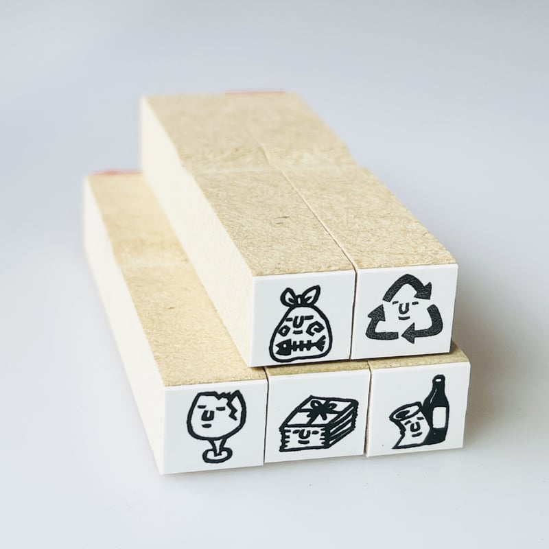 ゴミの分別5本セット】スケジュールはんこ＊10㎜角＊RS022 | RiraRira