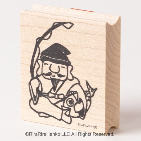 【岩井係長のえびす様】デザインはんこ40x48mm_R607