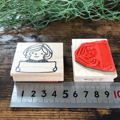 【マロンちゃんのサインボード】便利はんこ40x48mm_R039