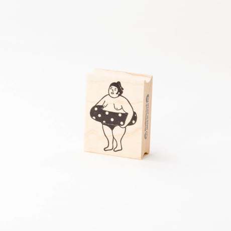 【おすもうさんのうきわ】デザインはんこ30x40mm_R970