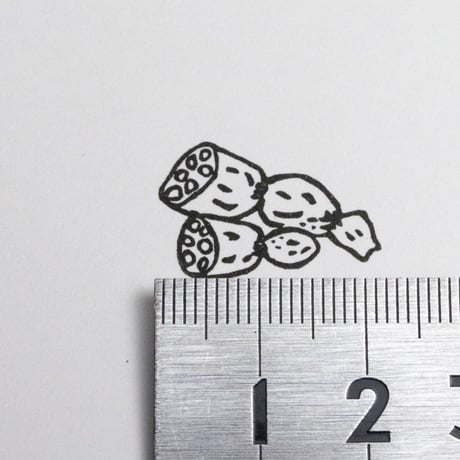 【在庫処分のため500円均一】れんこん（大）＊20mmx26mm＊ラバースタンプ＊R930