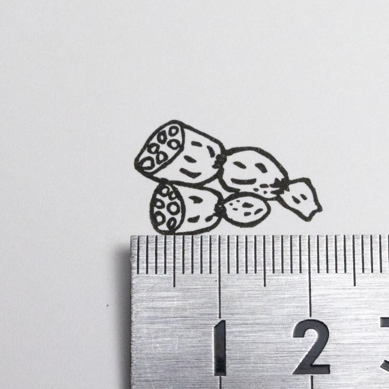 在庫処分のため500円均一】れんこん（大）＊20mmx26mm＊ラバースタンプ