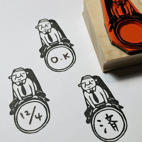 【岩井係長のはんこライダー(はんこの友)】デザインはんこ30x40mm_R460