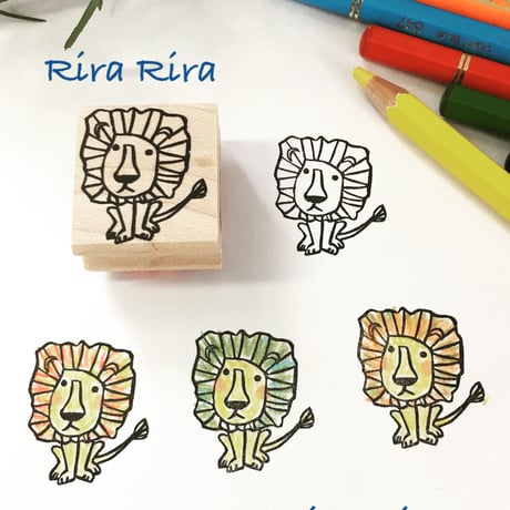 【ライオン】デザインはんこ26x30mm_R063