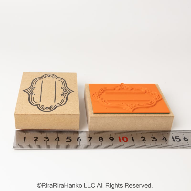 レトロ枠】枠はんこ60x80mm_R1100_o | RiraRiraはんこストア