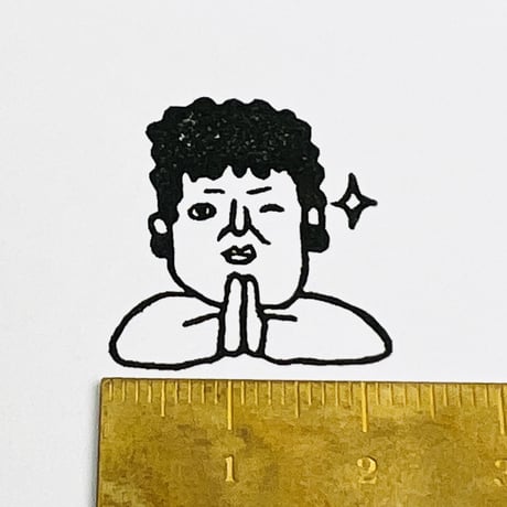 【関さんのお願い】デザインはんこ26x30mm_R686