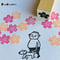 【桜の花15mm角】デザインはんこ15x15mm_R431