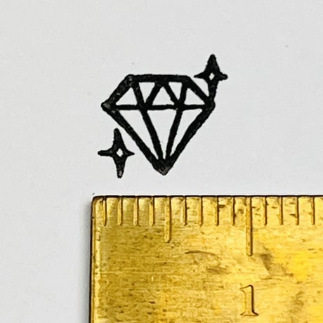 【ダイヤ10mm角】絵文字はんこ10x10mm_R677