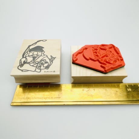 【岩井係長のえびす様】デザインはんこ40x48mm_R607