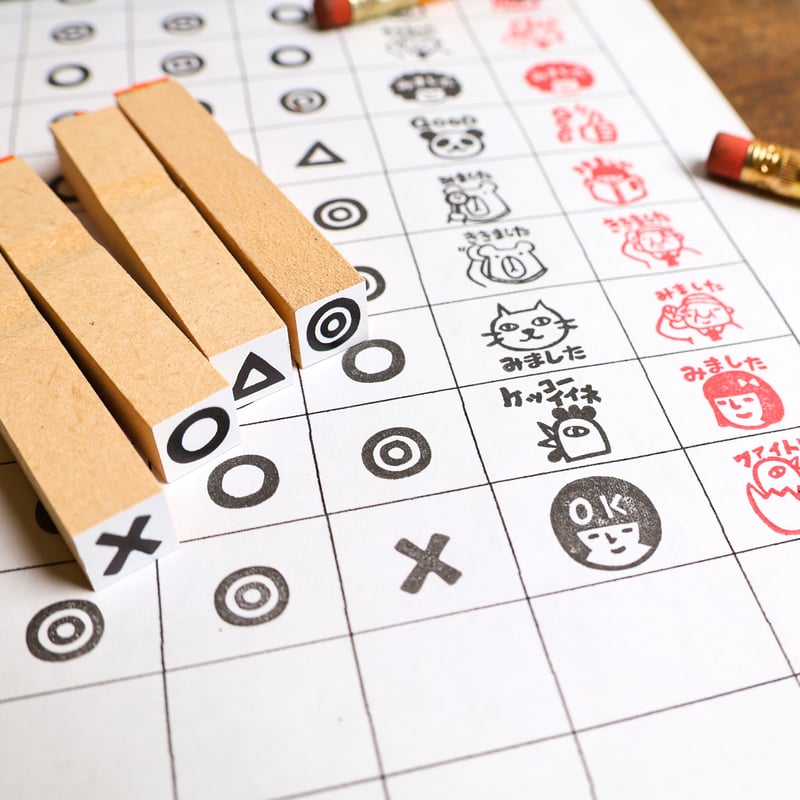 ◎○△×チェックはんこ】ラバースタンプ | RiraRiraはんこストア