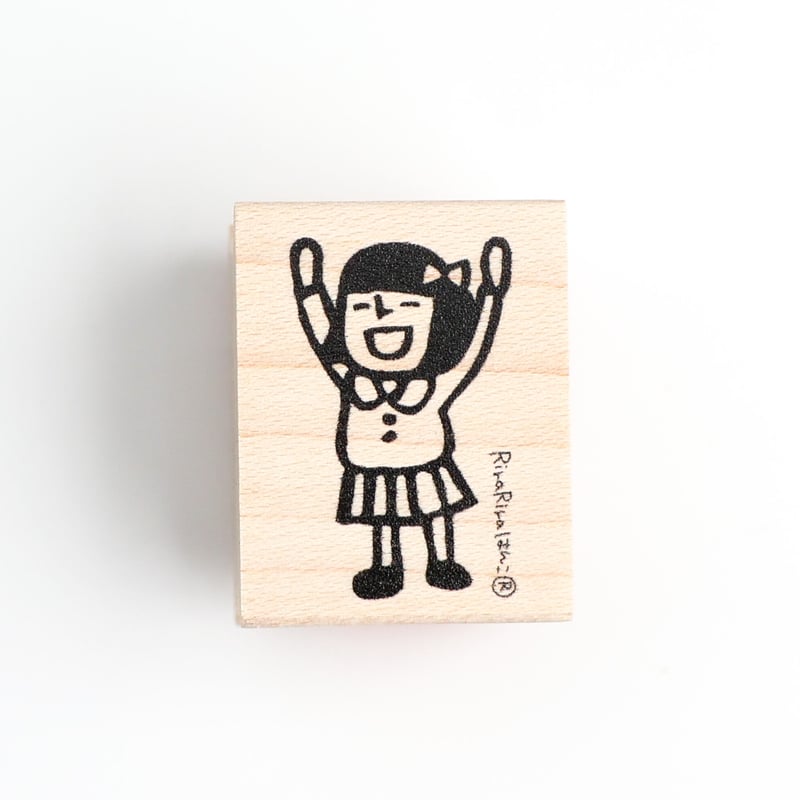 みよこちゃんのバンザイ】デザインはんこ20x26mm_R799 | RiraRira