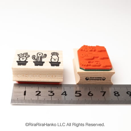 【窓際のさぼんぬブラザーズ】デザインはんこ30x40mm_R1062