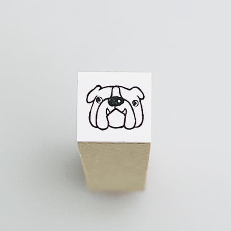【ブルちゃんの顔だけ10mm角】絵文字はんこ10x10mm_R659