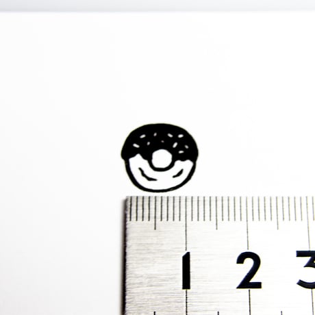 【ドーナツ15mm角】デザインはんこ15x15mm_R926