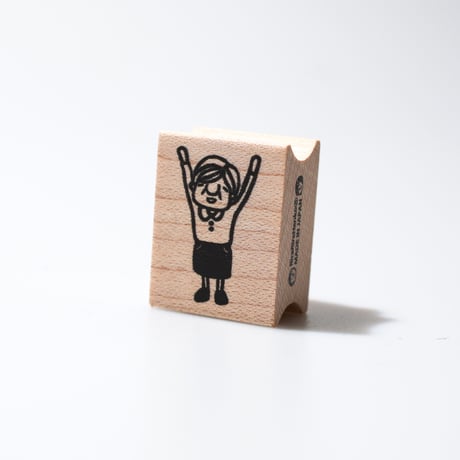 【在庫処分のため500円均一】ばんざい岩井はつよさん＊20ｍｍｘ26ｍｍ＊ラバースタンプ＊R896