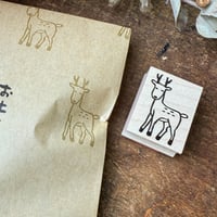 【鹿まるくん】デザインはんこ30x40mm_R1264