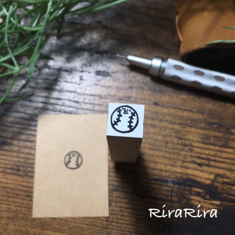 【野球10ｍｍ角】絵文字はんこ10x10mm_R103