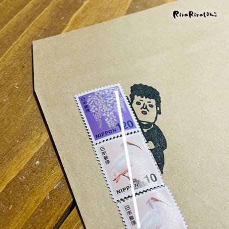【関さんのひょっこり】デザインはんこ30x48mm_R606