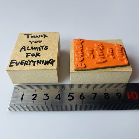 【THANK YOU ALWAYS FOR EVERYTHING】文字はんこ40x50mm_R527_o